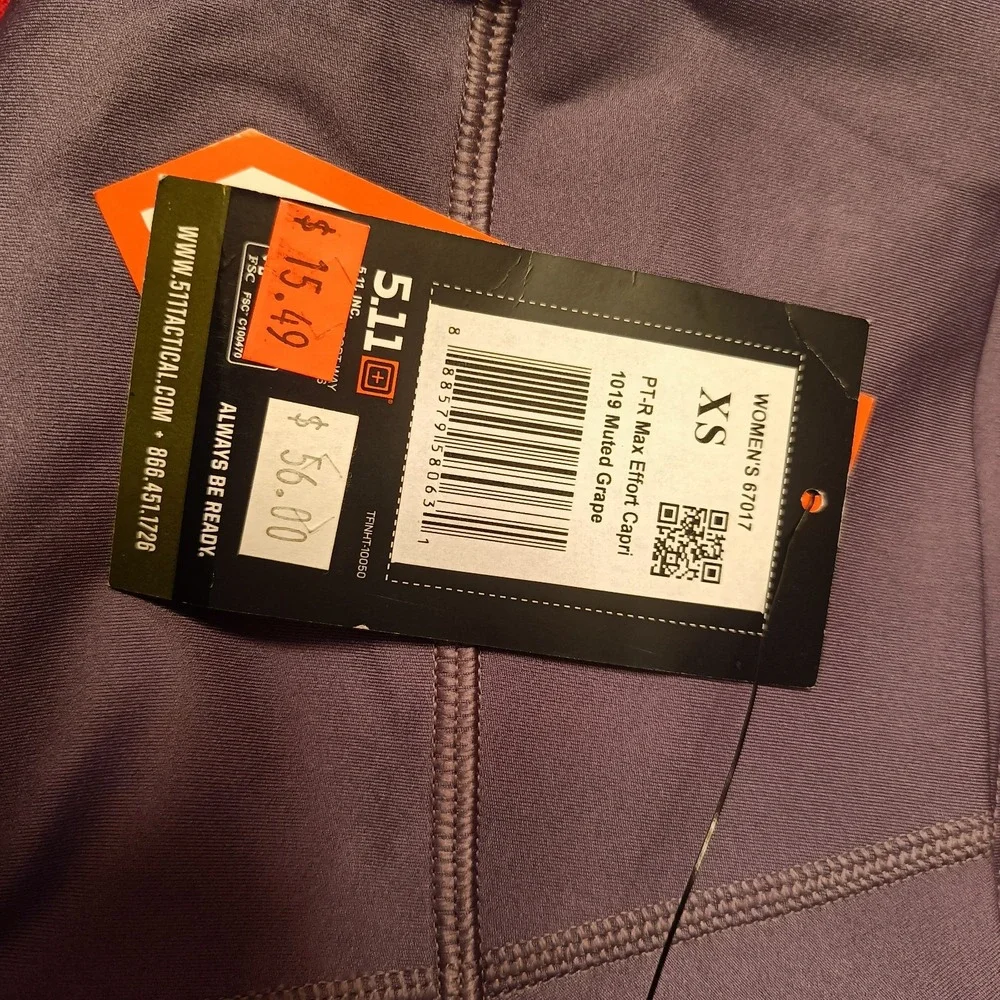 NWT Women's‎ 5.11 Purple Tactical Pants/Leggings Size XS